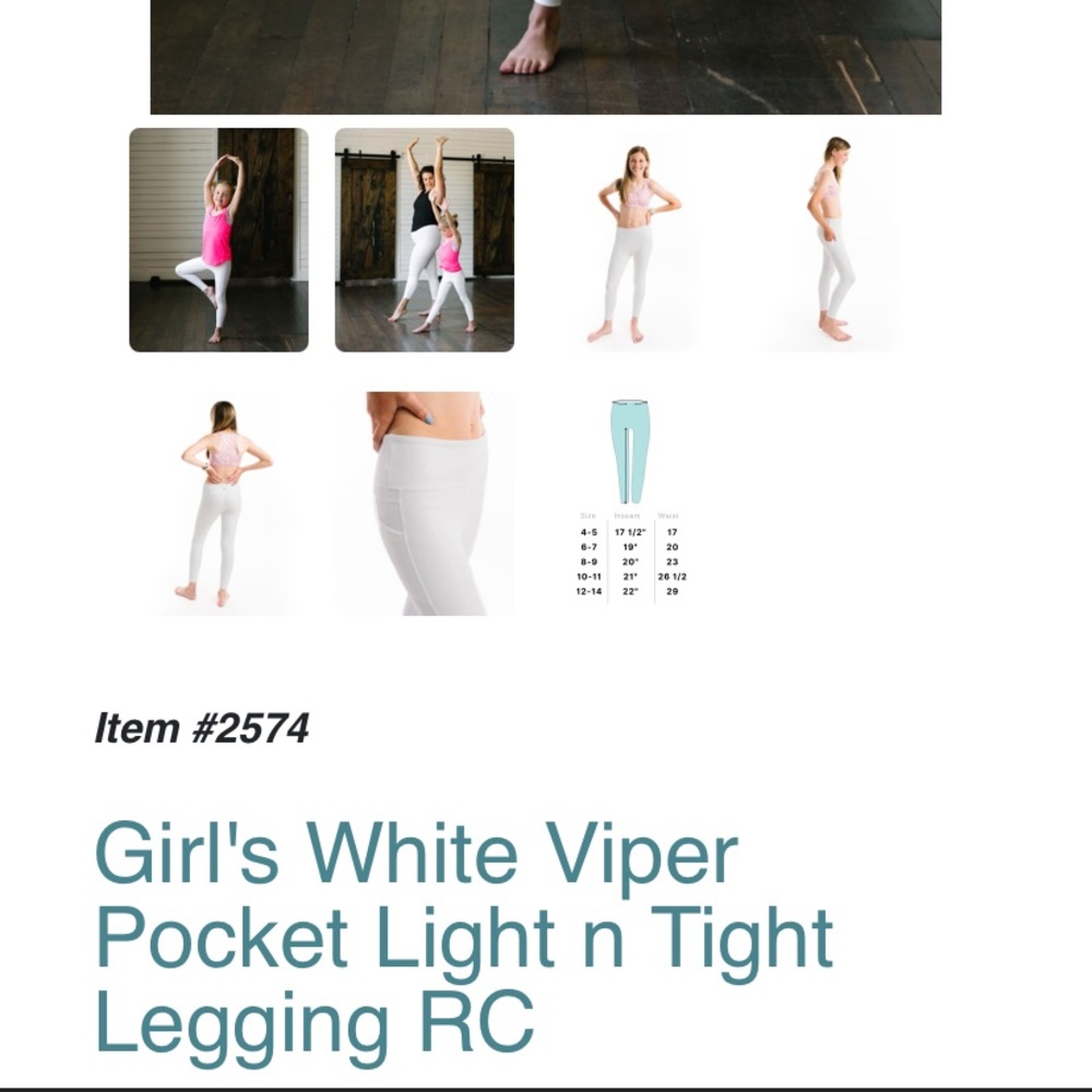 Zyia Girls Light N Tight Viper Leggings